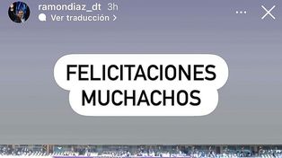 Ramón Díaz felicitó a los jugadores de Arabia Saudita.