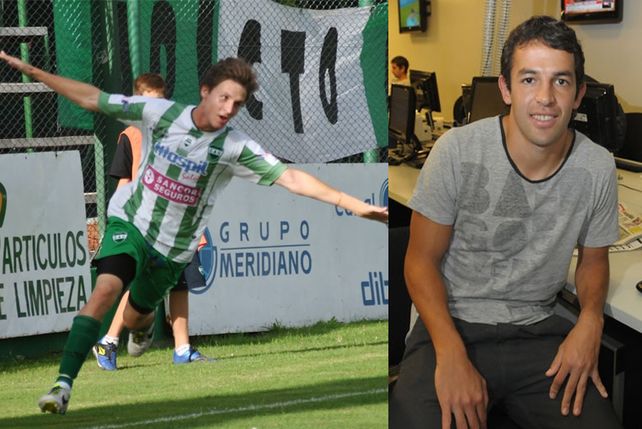 Franco Soldano de Unión de Sunchales y Lucas Gamba