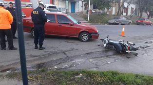 Motociclista herido