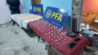 Material y estupefacientes incautado por la Policía Federal. &nbsp;