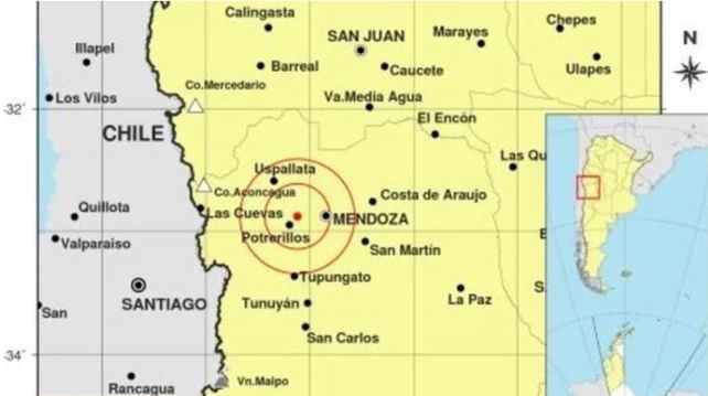 Dos sismos de casi 5 grados sacudieron a la zona de Mendoza