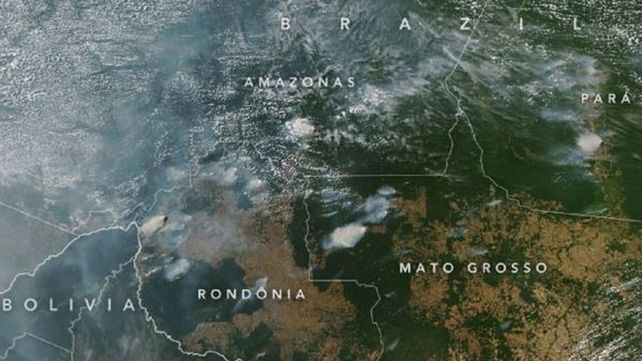 La Nasa difunde impactantes imágenes de incendios en el Amazonas