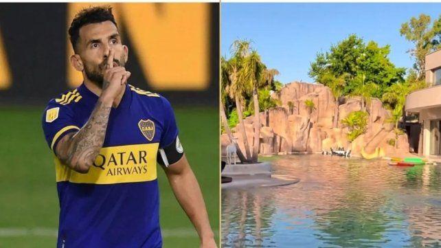 Se conocieron imágens de la ostentosa vivienda de Carlos Tevez.