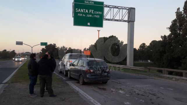 Choque en cadena en uno de los accesos a Santa Fe