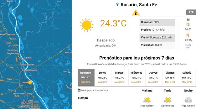 El tiempo en Rosario: hay alerta de nivel amarillo por calor extremo