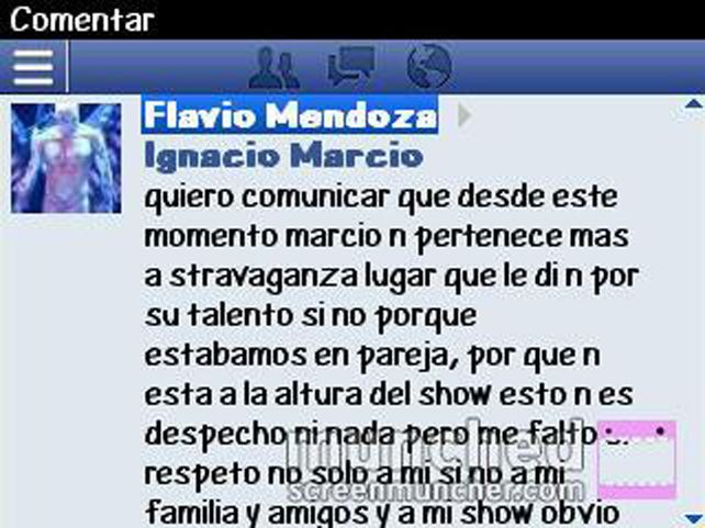 Flavio Mendoza anda mal de amores y por eso está nervioso