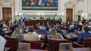 Reunión de Unidos antes de la sesión del Senado por la reforma electoral