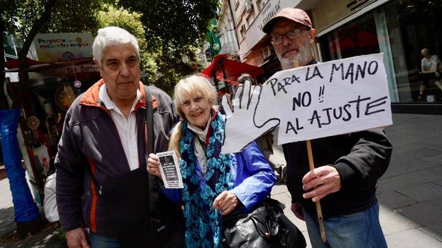 Los jubilados vienen expresando su malestar con la política del gobierno nacional.