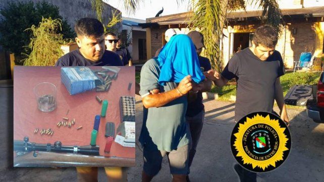 Sindicalista de Concordia fue detenido y le secuestraron armas sin papeles