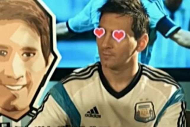 Messi lloró, lanzó rayos por los ojos y vio bailar corazones en una entrevista