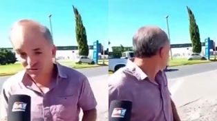 Video: entrevistaban a un funcionario sobre seguridad vial y un auto chocó en vivo