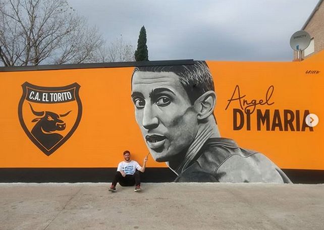 Di María tiene su mural en la zona norte de Rosario