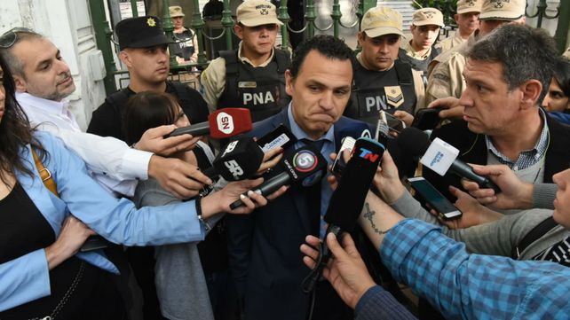 Fausto Yrure brindó declaraciones antes del inicio de las audiencias.&nbsp;