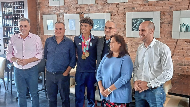 El atleta rafaelino Tomás Mondino cumplió una destacada actuación en los Juegos Sudamericanos de la Juventud.