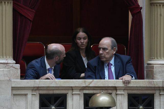 Francos siguió desde un palco de Diputados la media sanción de la ley ómnibus.