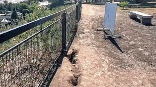 Diamante: preocupa el nuevo deslizamiento de las barrancas