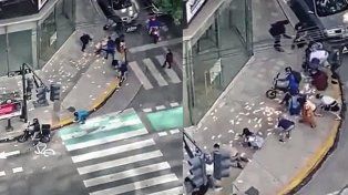 Lluvia de billetes: intentaron robarle 7 millones de pesos y el dinero voló por el aire