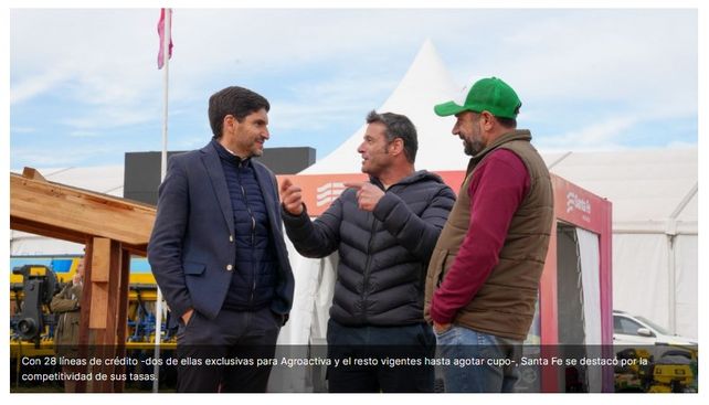 Santa Fe pisó fuerte en Agroactiva con créditos por más de 85 mil millones de pesos y desplegó su potencia industrial Santa Fe pisó fuerte en Agroactiva con créditos por más de 85 mil millones de pesos y desplegó su potencia industrial