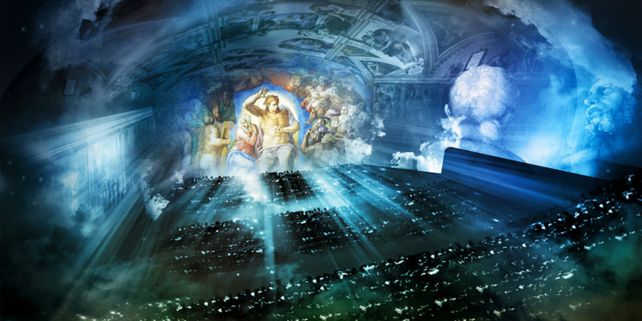 Las figuras del Juicio Universal de Buonarotti se agigantan gracias a la tecnología que utiliza el italiano Marco Balich.&nbsp;
