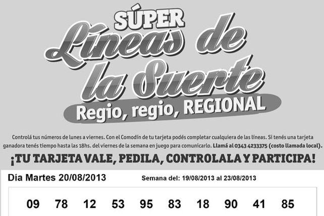 Seguí jugando con las Súper Líneas de las Suerte