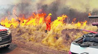Unos 150 evacuados en Cosquín por un incendio en Punilla