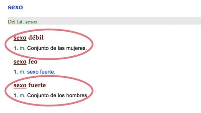 La RAE modificará la definición que iguala sexo débil con el conjunto de las mujeres