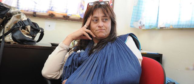 Silvia Altavilla no llegó ni a entrar al jardín cuando fue arrastrada y golpeada salvajemente. (foto: Enrique Rodríguez Moreno)