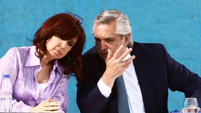 La vicepresidenta Cristina Fernández de Kirchner y el presidente Alberto Fernández