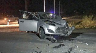 Uno de los autos involucrados en el accidente de Caseros.