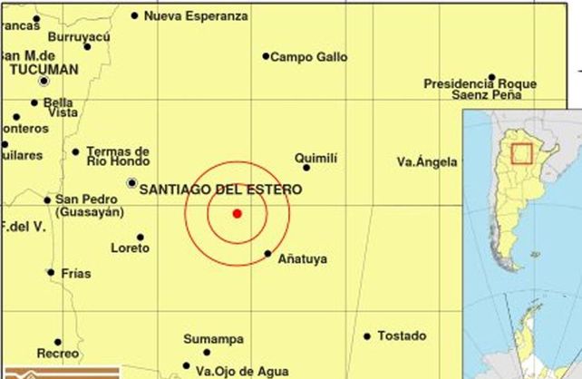 Santiago del Estero fue el epicentro de un sismo de 5 grados