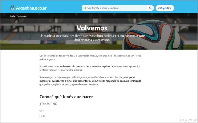 Cómo sacar el certificado de circulación para eventos masivos y poder ingresar a la cancha