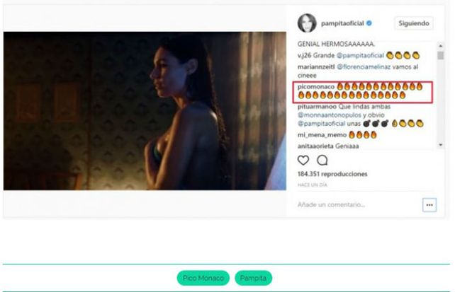 ¿Qué dijo Pico Mónaco del ardiente trailer de la película que protagoniza Pampita?