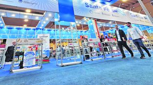 El stand de Santa Fe y la Confederación Argentina de la Mediana Empresa (Came) la Expo Apras 2023.
