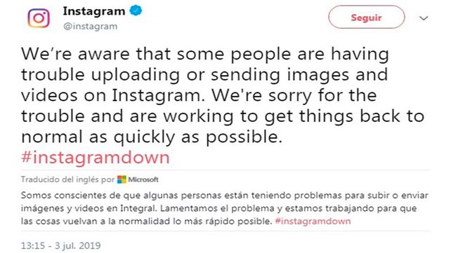 El comunicado oficial de Facebook sobre la caída de Instagram y WhatsApp