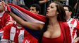 Larissa alentando a la selección paraguaya de fútbol. Larissa alentando a la selección paraguaya de fútbol.