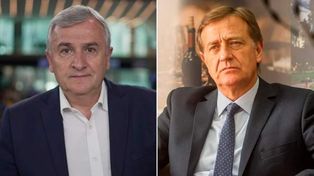El gobernador de Jujuy, Gerardo Morales, y su par de Mendoza, Rodolfo Suárez.&nbsp;