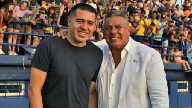 Juna Román Riquelme y el Chiqui Tapia