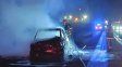 Autovía 14: un automóvil se incendió en plena marcha