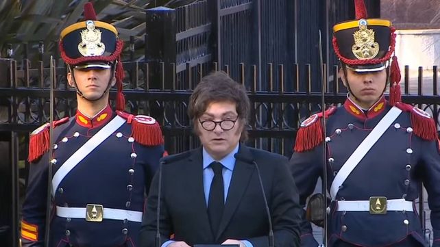 El presidente Javier Milei dio el único discurso del acto oficial por el aniversario 43 de la guerra de Malvinas.