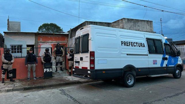 Efectivos de Prefectura llevaron adelante los allanamientos que permitieron desbaratar la organización que operaba en Concordia.