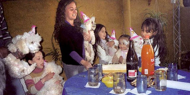 Ins&oacute;lito: le festejaron el cumplea&ntilde;os a una perra caniche con torta e invitados