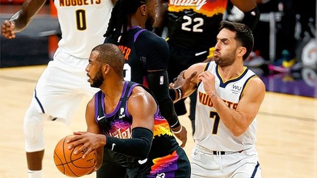 Facundo Campazzo sumó tres puntos en la victoria de Denver sobre Phoenix.&nbsp;