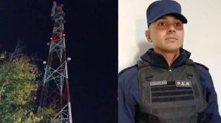 Un policía escaló una torre y convenció a un joven de descender sano y salvo en Urdinarrain