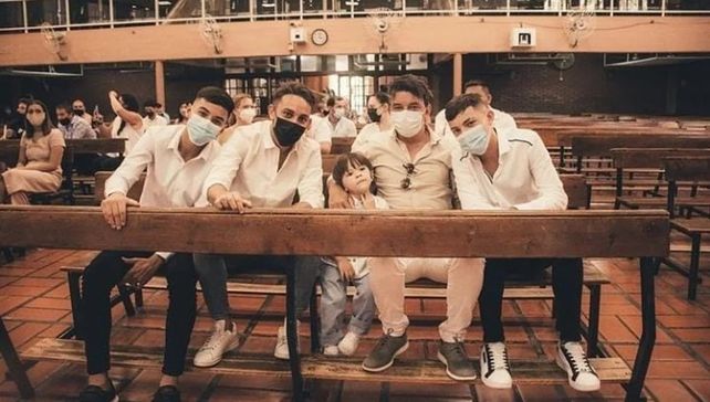 Marcelo Gallardo bautizó a su hijo menor en una misa celebrada por el Padre Ignacio