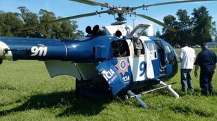 Un helicóptero de la provincia tuvo que realizar un aterrizaje de emergencia
