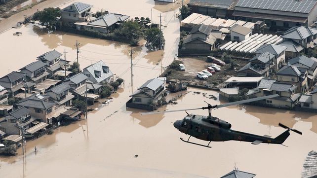 Catastróficas inundaciones en Japón dejaron poblaciones enteras aisladas