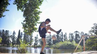 En el lago del parque Gazzano.&nbsp;