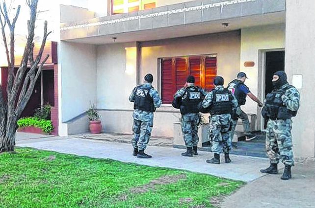 allanamientos. Una de las 23 incursiones en propiedades