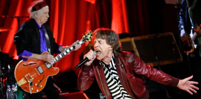 Mick Jagger y Keith Richards en el lanzamiento de su último disco de estudio