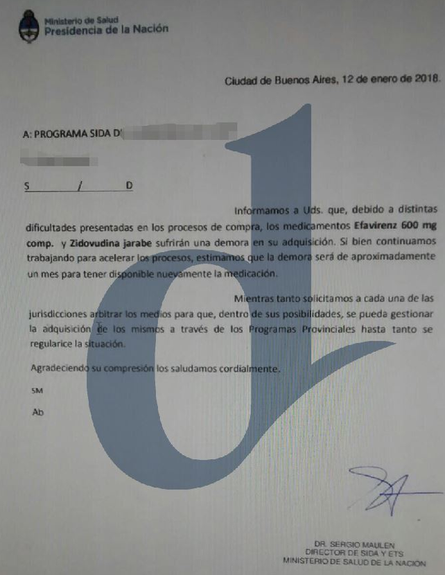 No entregarán durante febrero medicamentos contra el VIH